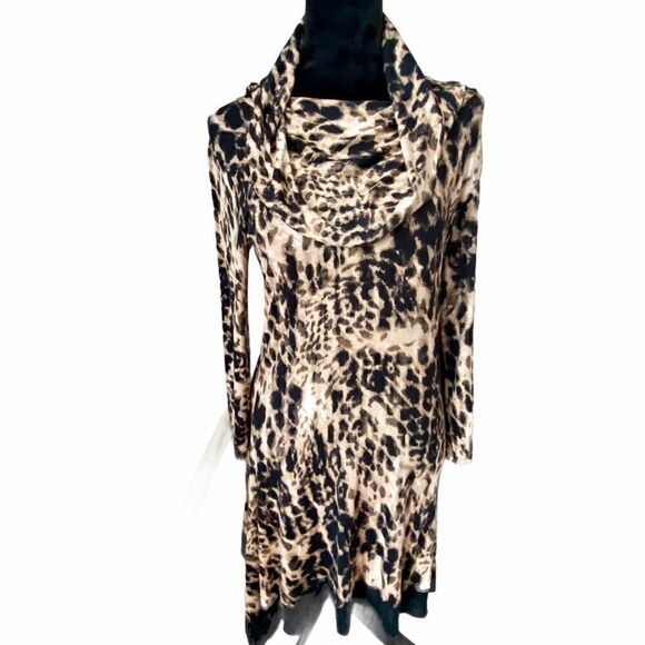 Cowl Neck Leopard 🐆 Print Dress or Tunic. - Picture 1 of 5